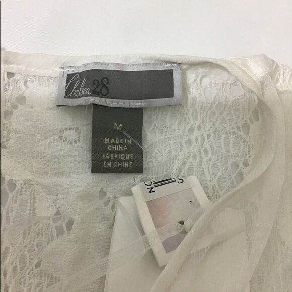 Chelsea28 White Embroidered Lace Midi Dress New Without Tag Size Medium - Picture 10 of 13